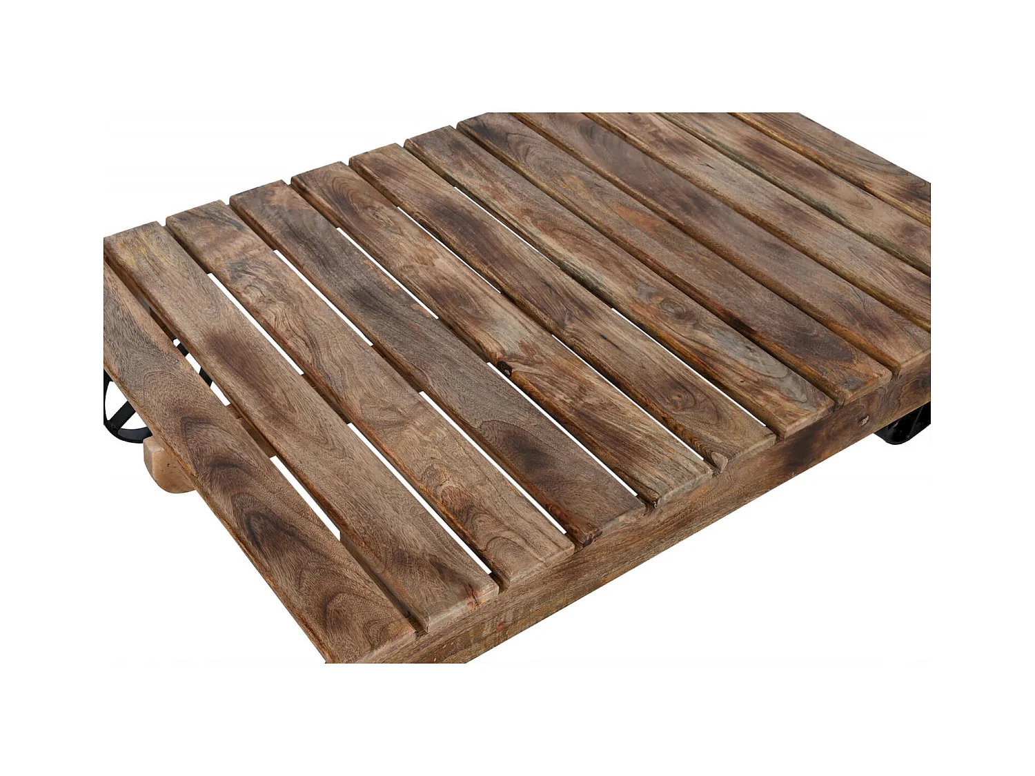 Table basse bois et métal style industriel élégant