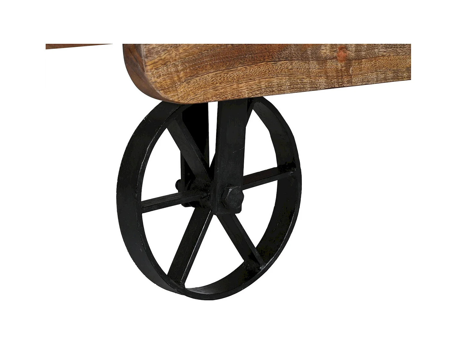 Table basse bois et métal style industriel élégant