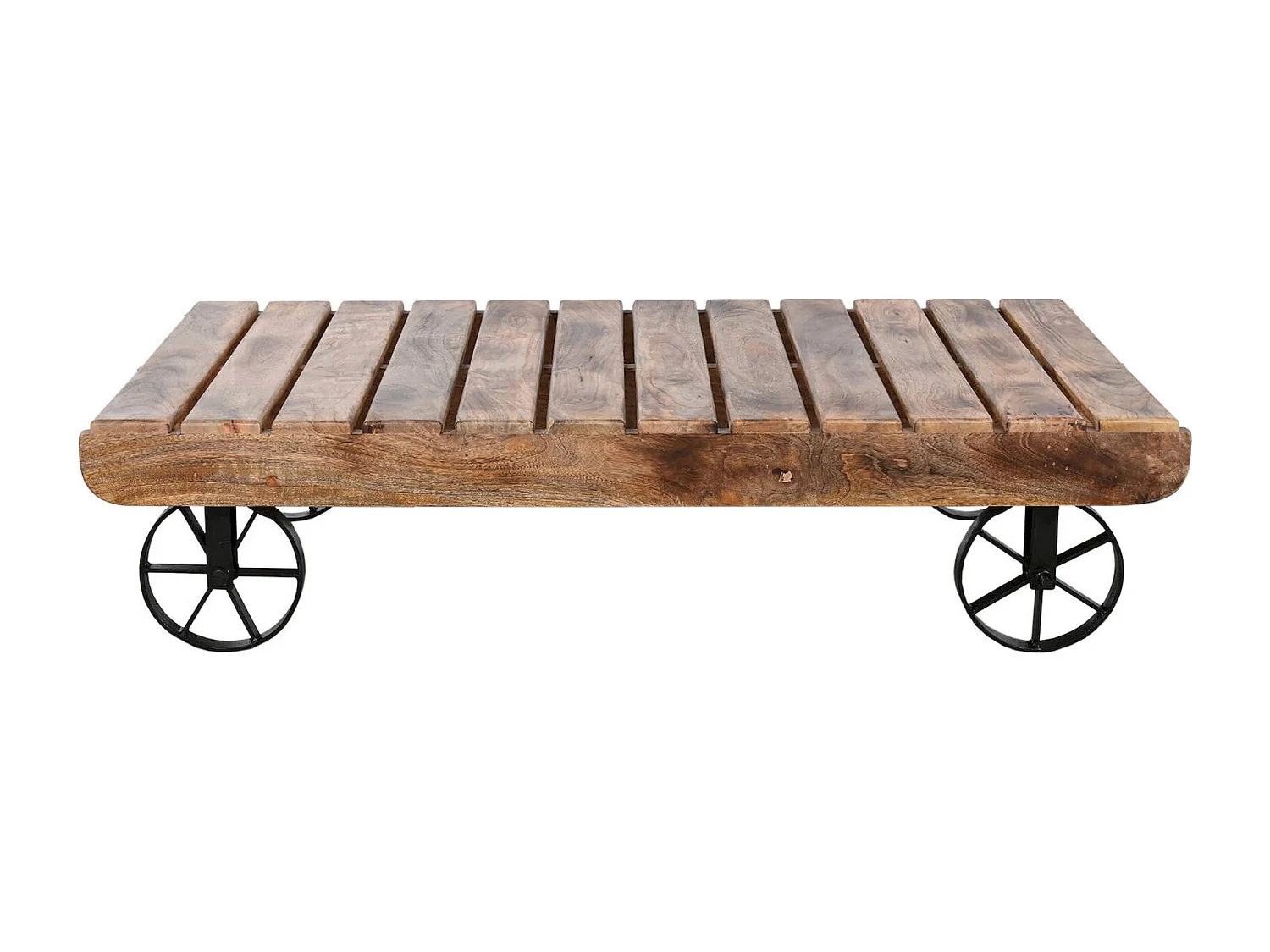 Table basse bois et métal style industriel élégant