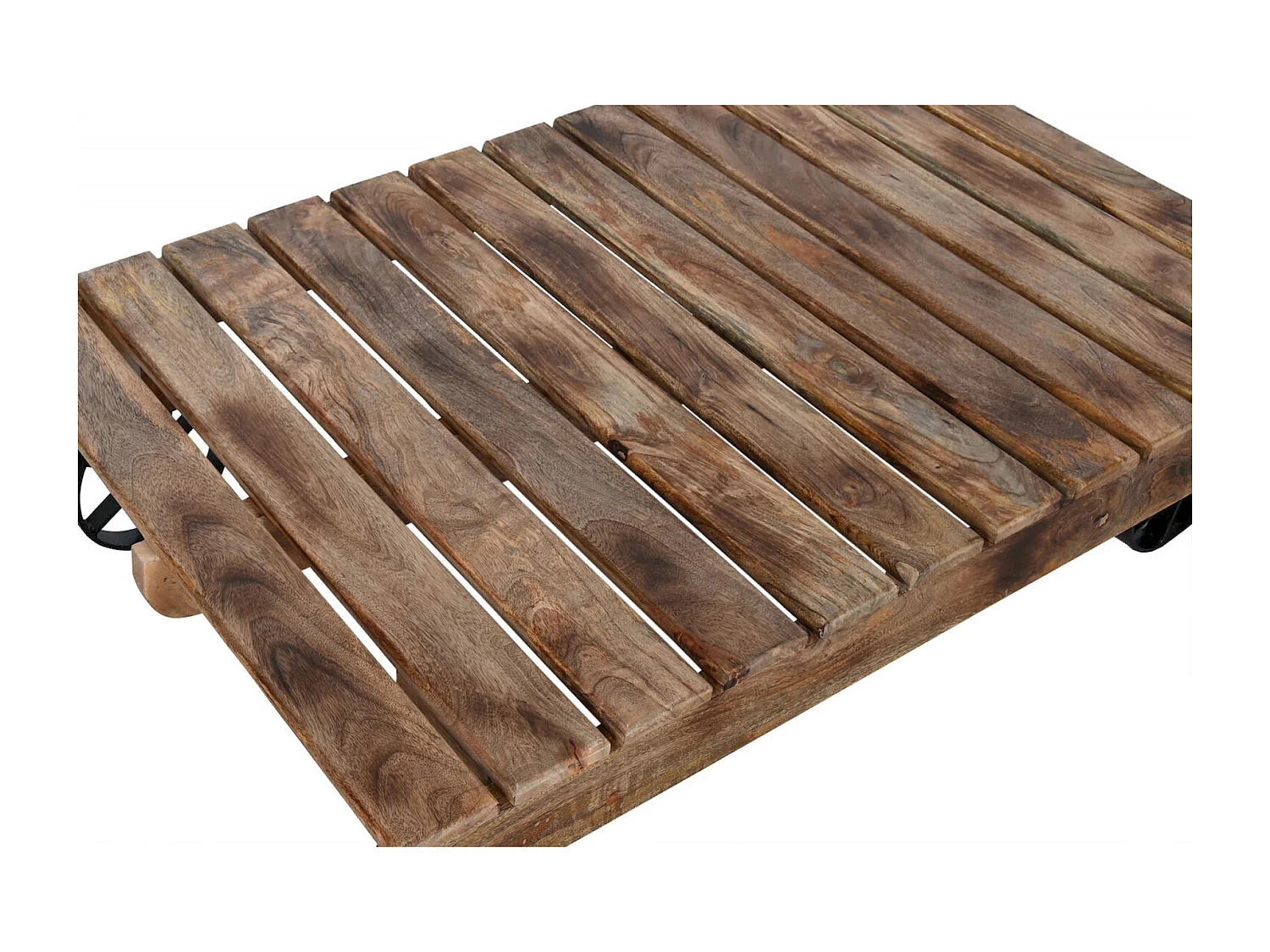 Table basse bois et métal style industriel élégant