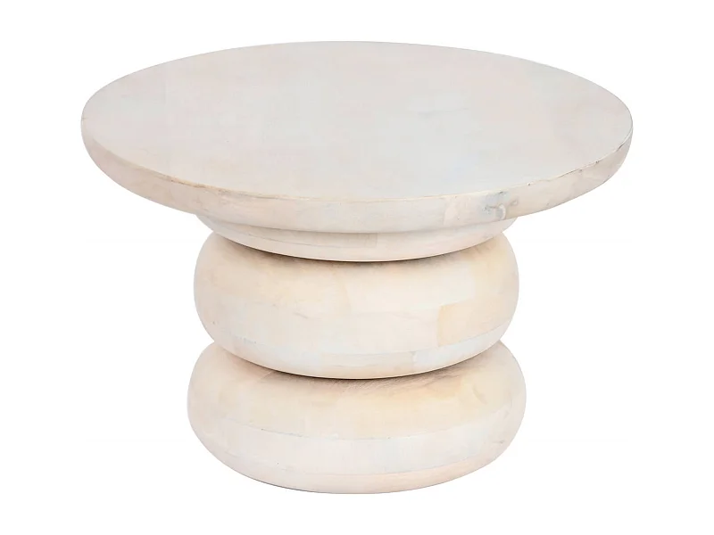 Table basse blanche minimaliste pour salon élégant