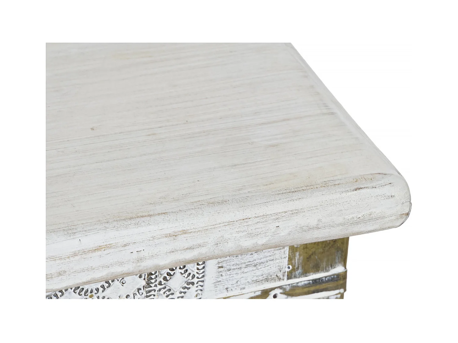 Table basse élégance blanc doré pour salon chic