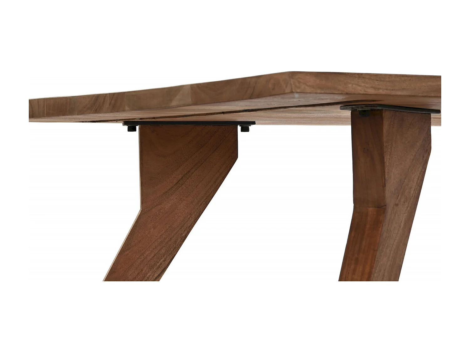 Table basse élégance moderne en acacia brun