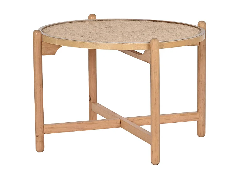 Table basse rotin naturel charme et élégance salon