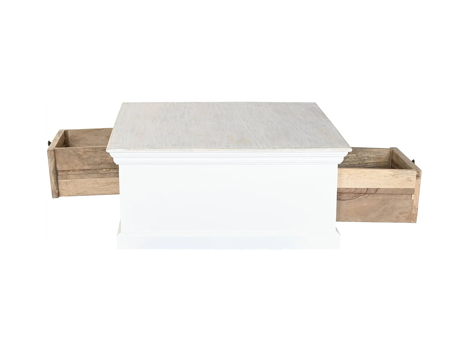 Table basse romantique en bois de manguier esprit méditerranéen