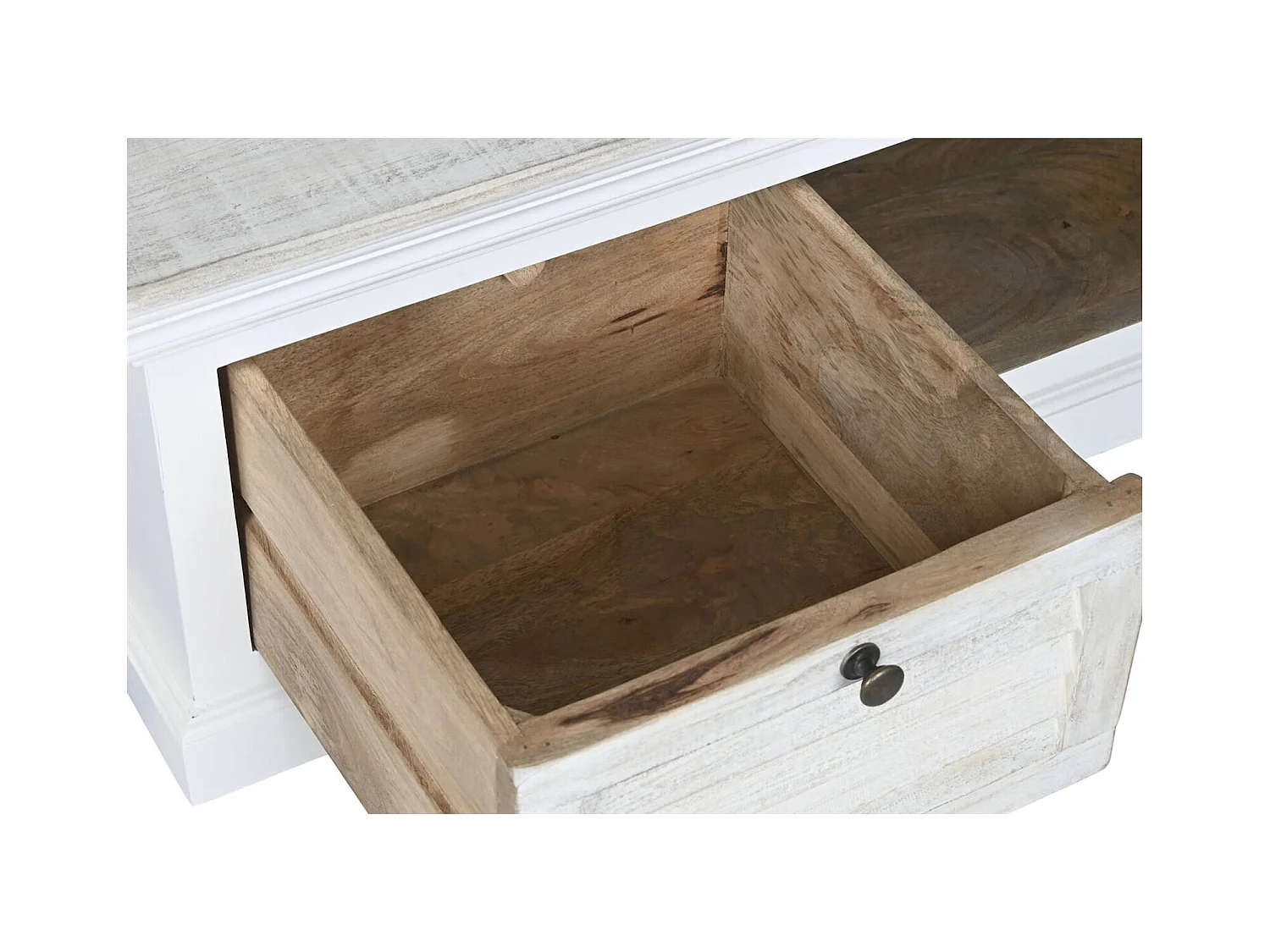 Table basse romantique en bois de manguier esprit méditerranéen