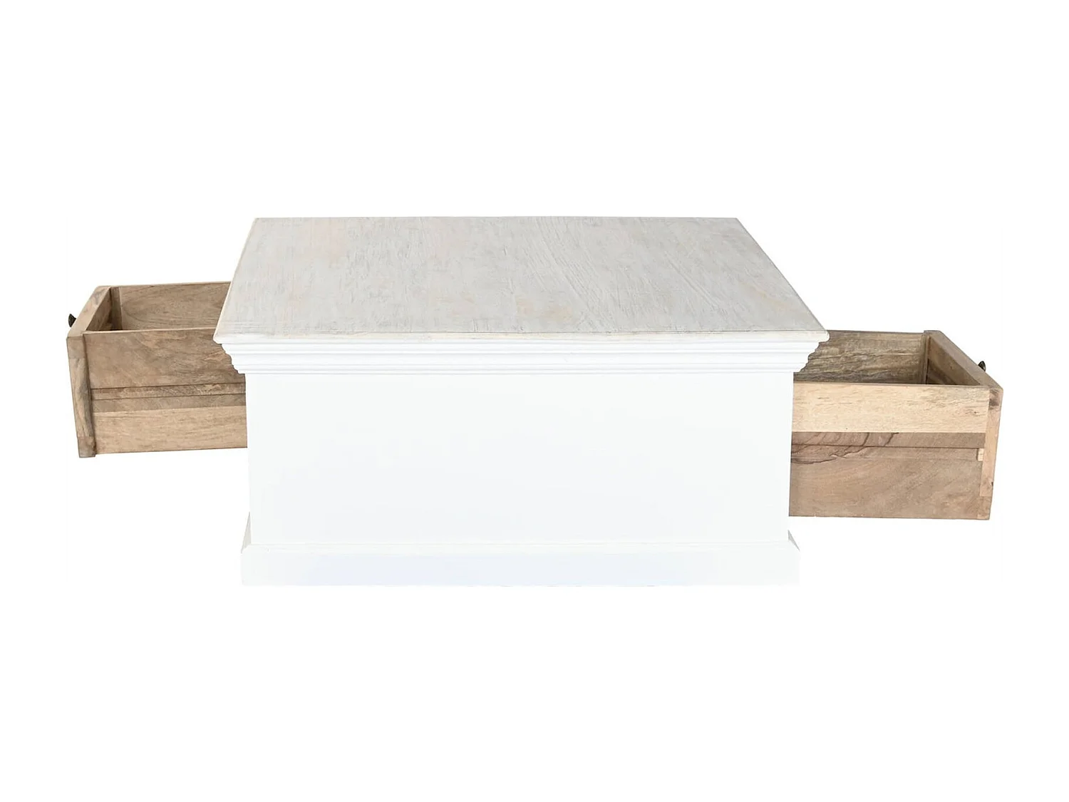 Table basse romantique en bois de manguier esprit méditerranéen