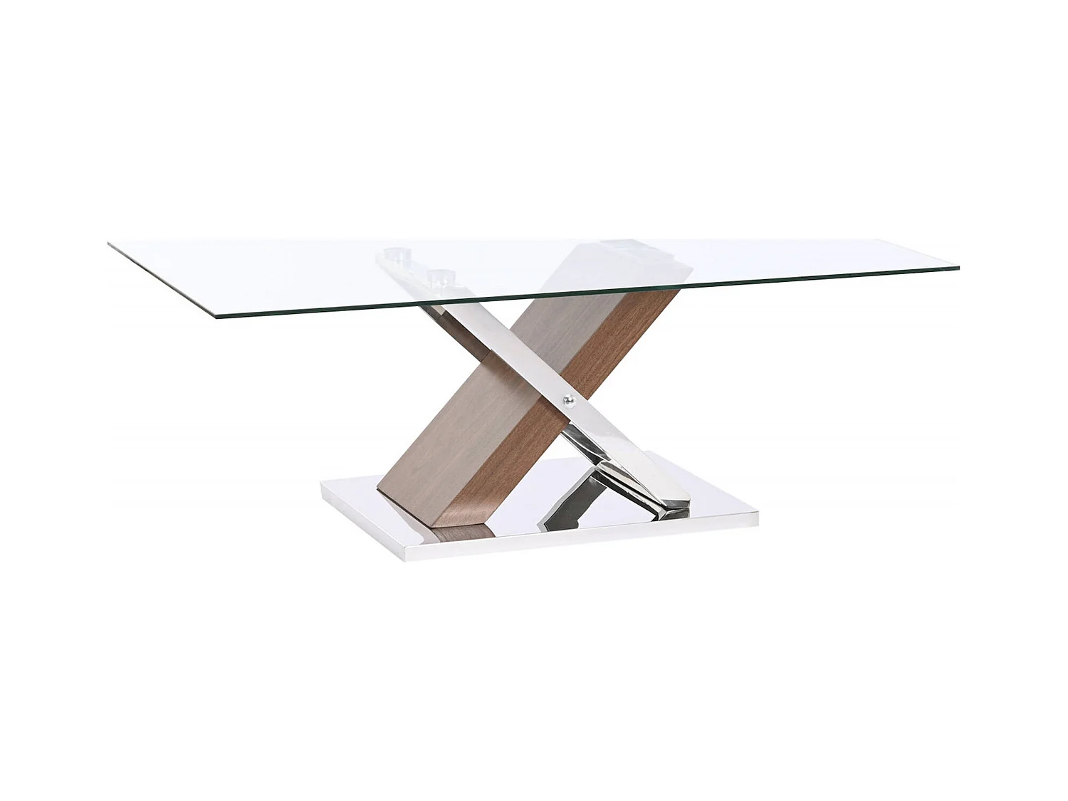 Table basse élégance moderne finition bois et acier