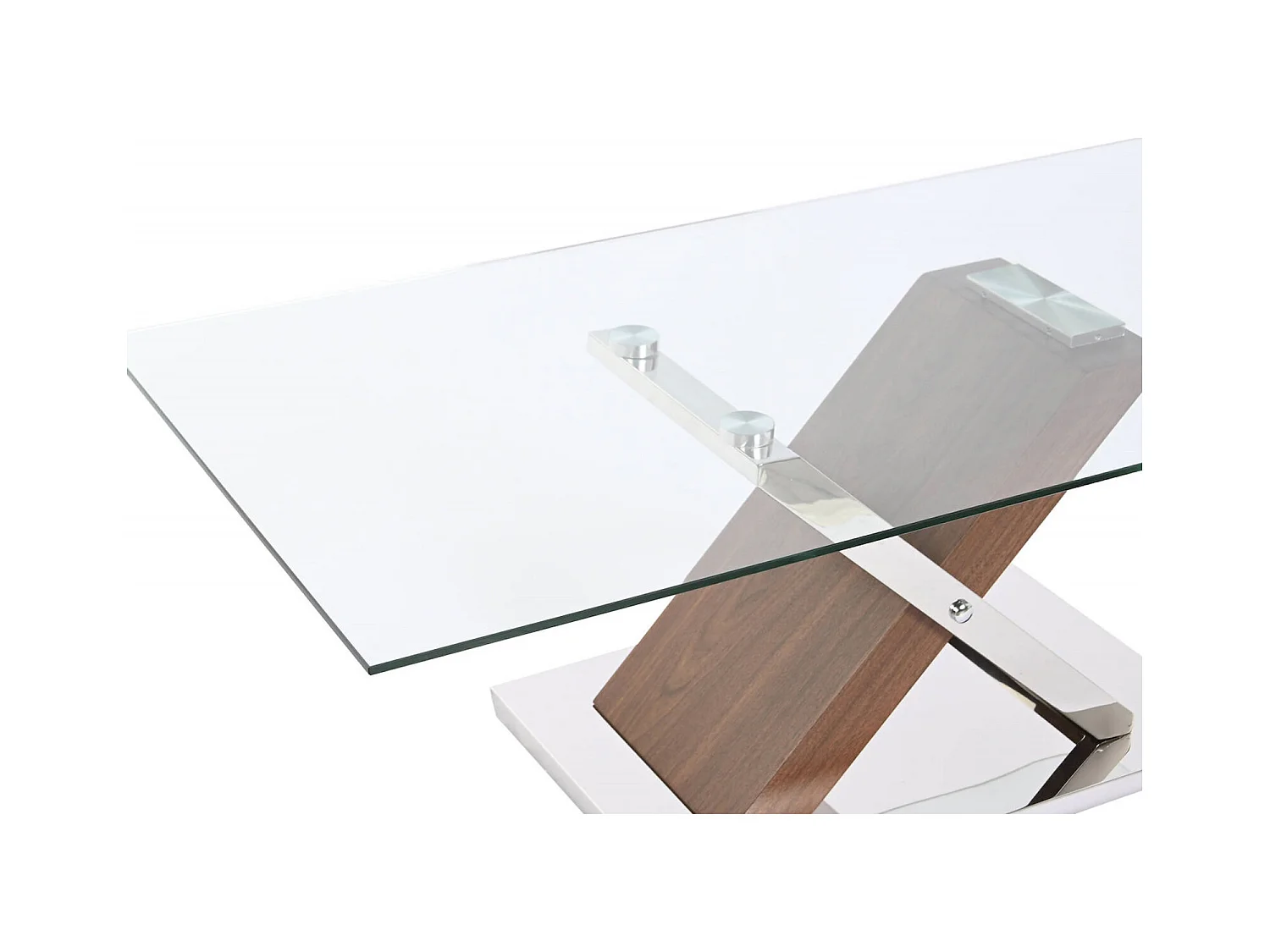 Table basse élégance moderne finition bois et acier