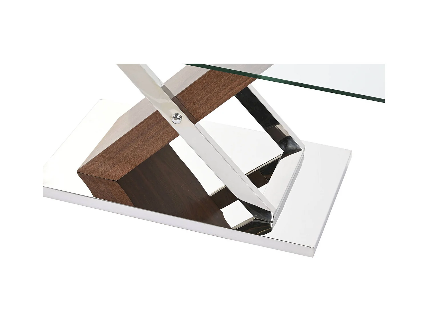 Table basse élégance moderne finition bois et acier