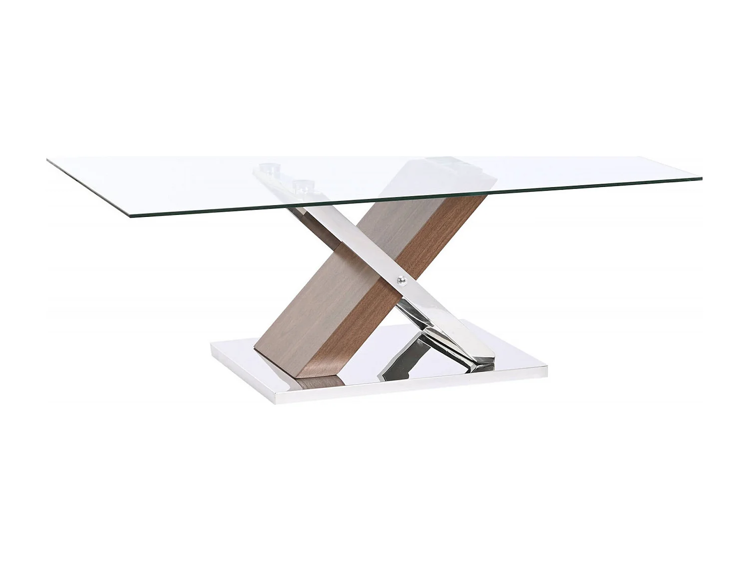 Table basse élégance moderne finition bois et acier