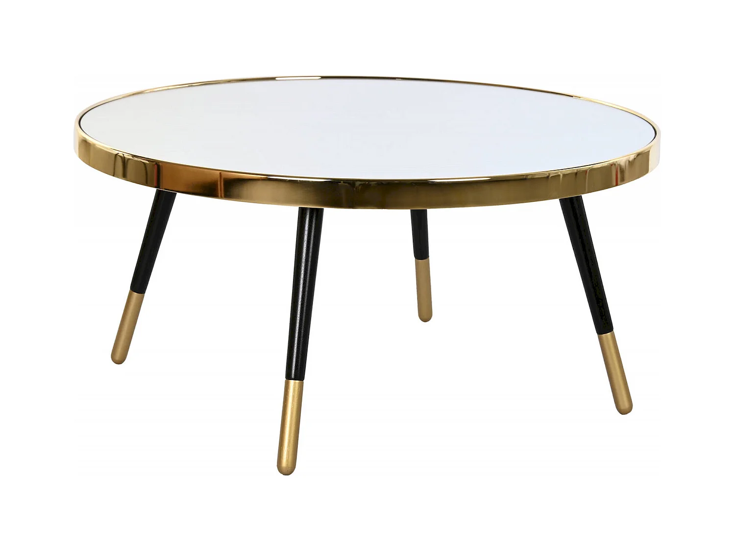 Table basse élégance moderne en acier doré