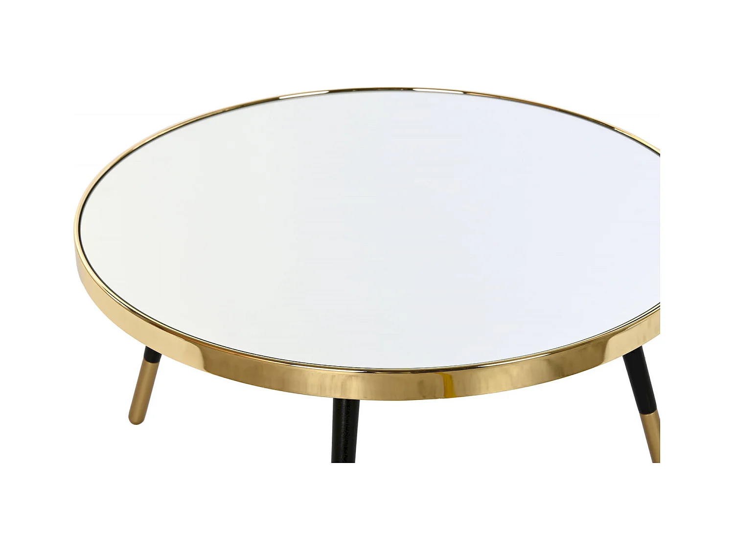 Table basse élégance moderne en acier doré