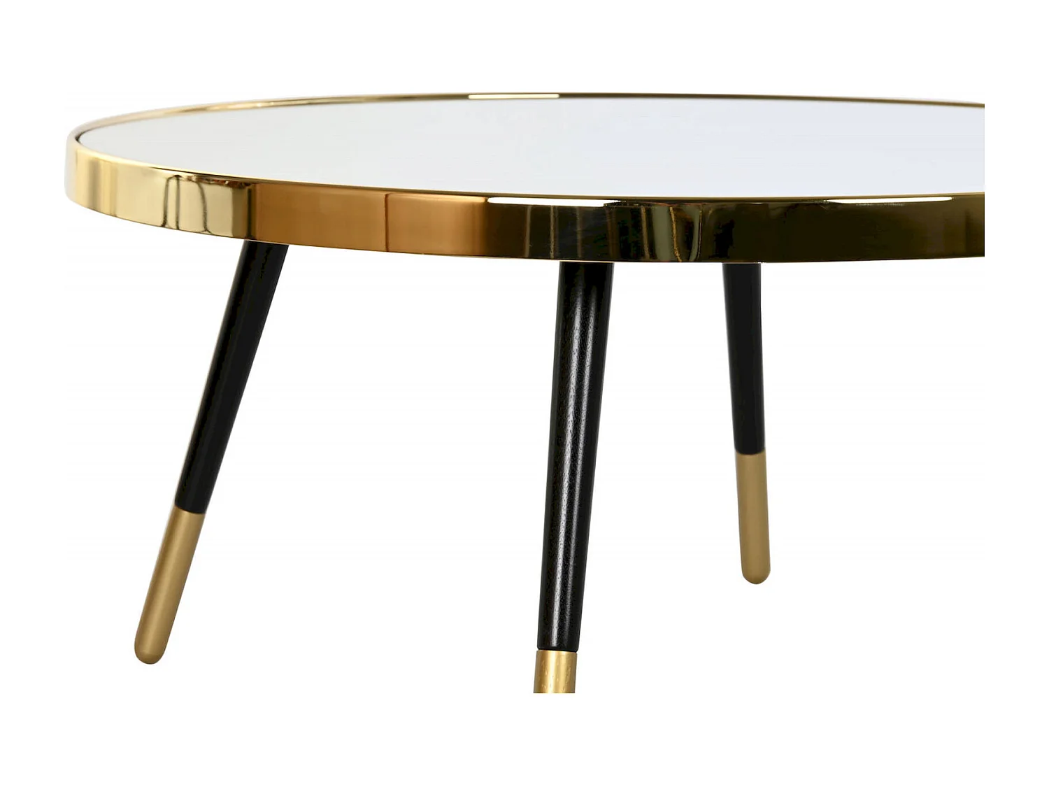 Table basse élégance moderne en acier doré