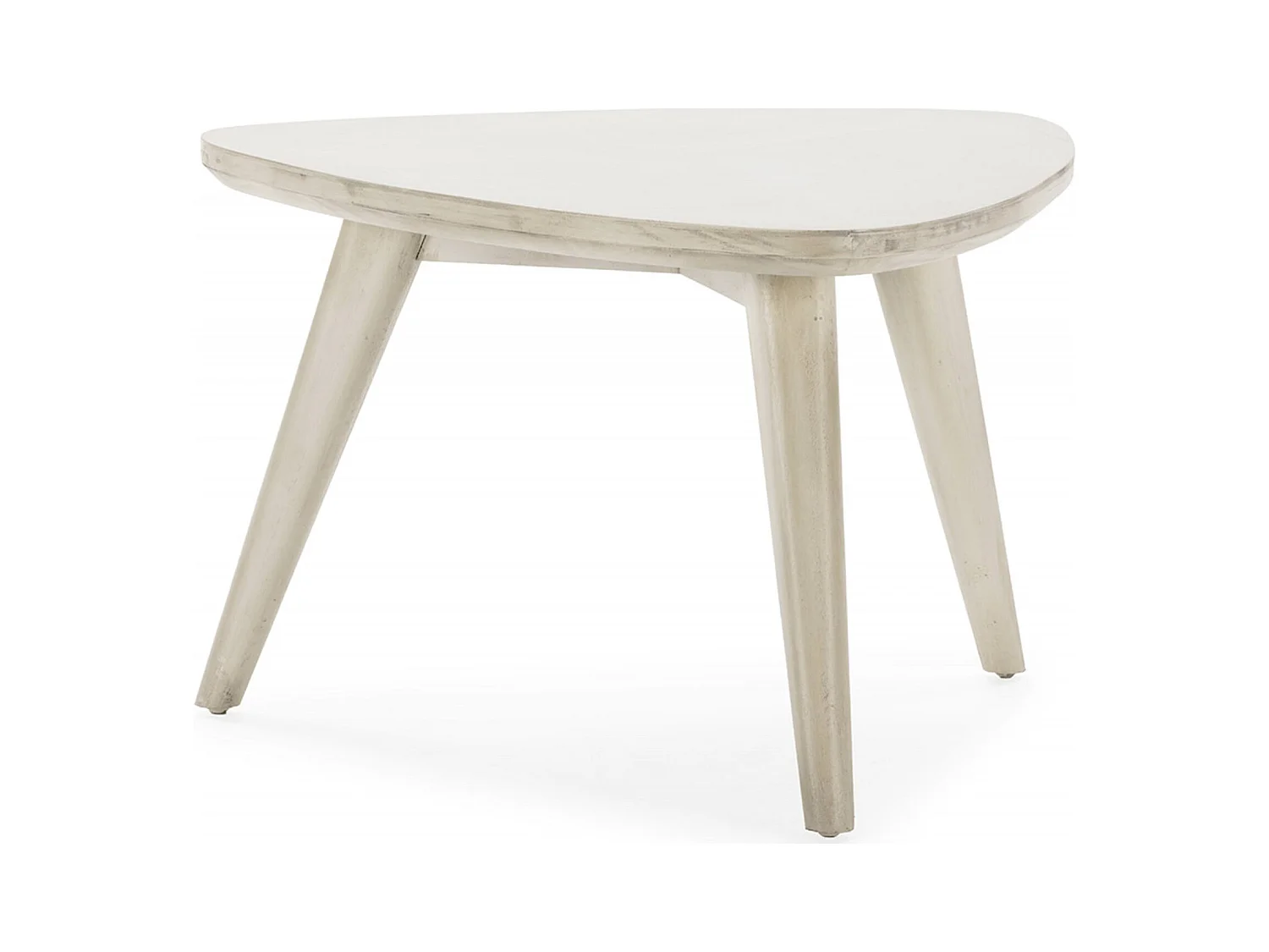 Table basse élégante en cèdre Blanc Voilé