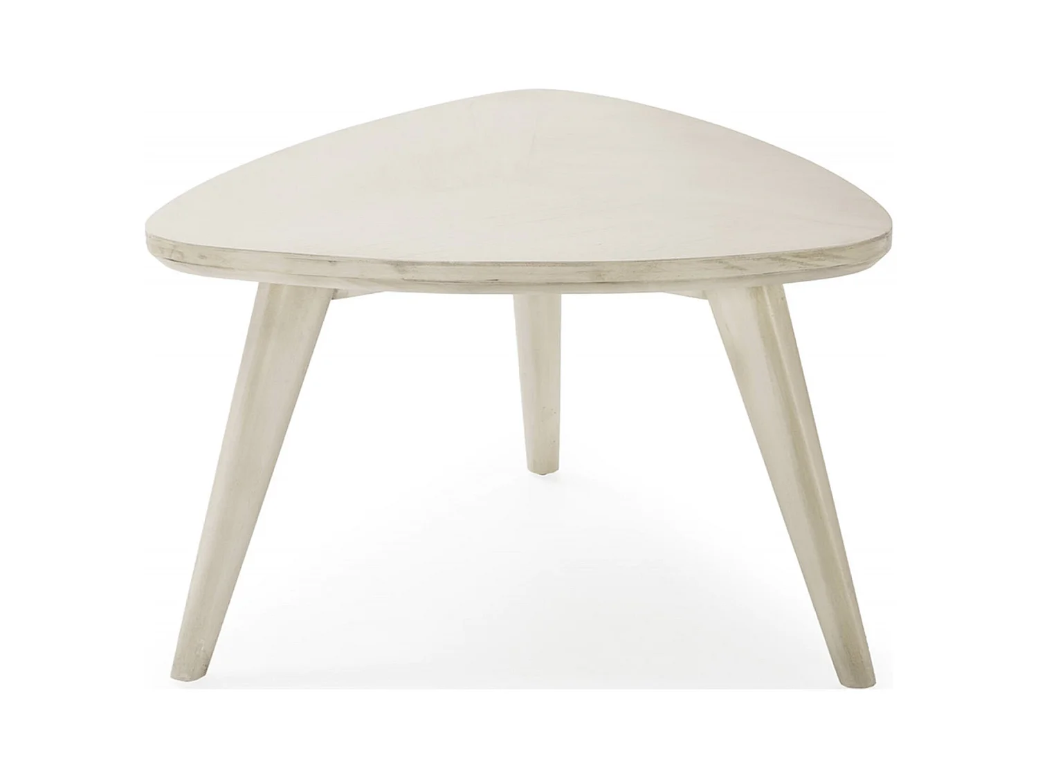 Table basse élégante en cèdre Blanc Voilé