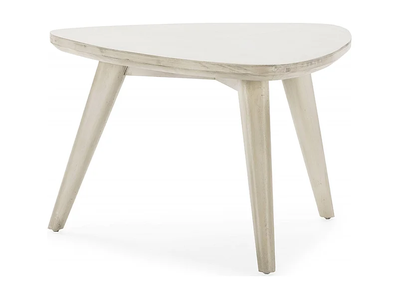 Table basse élégante en cèdre Blanc Voilé