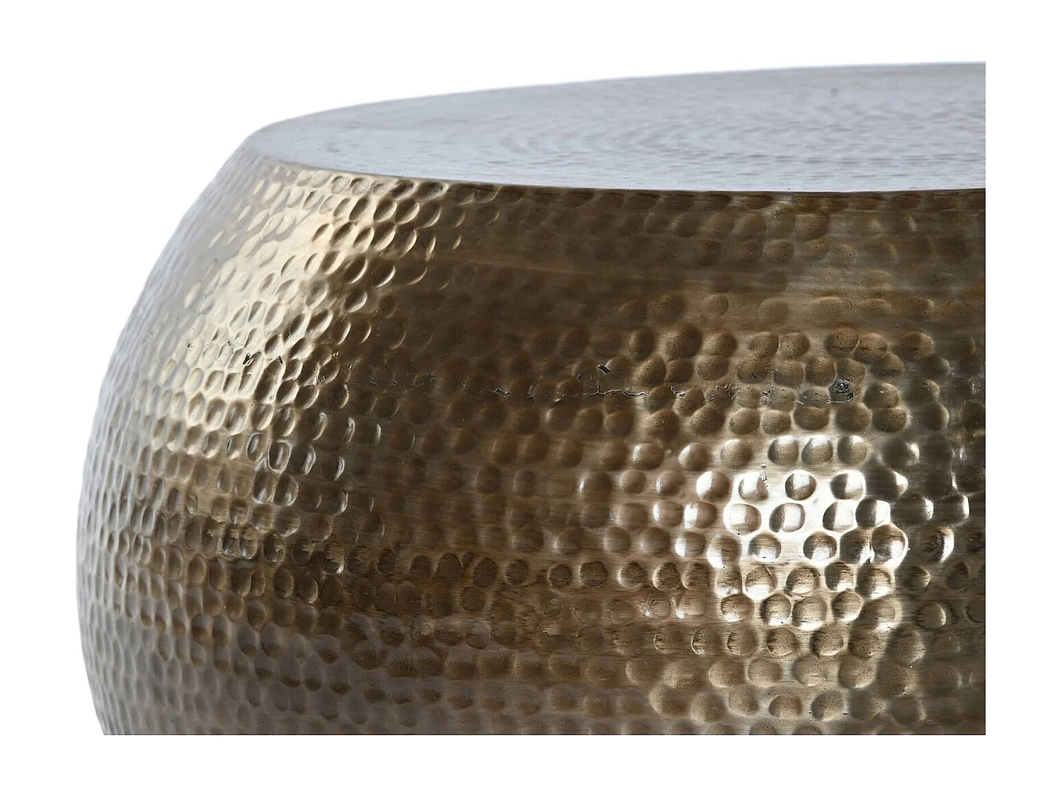 Table basse élégante en aluminium doré
