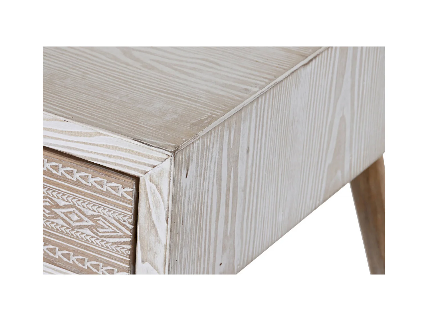 Table basse élégante blanche en coton épicéa