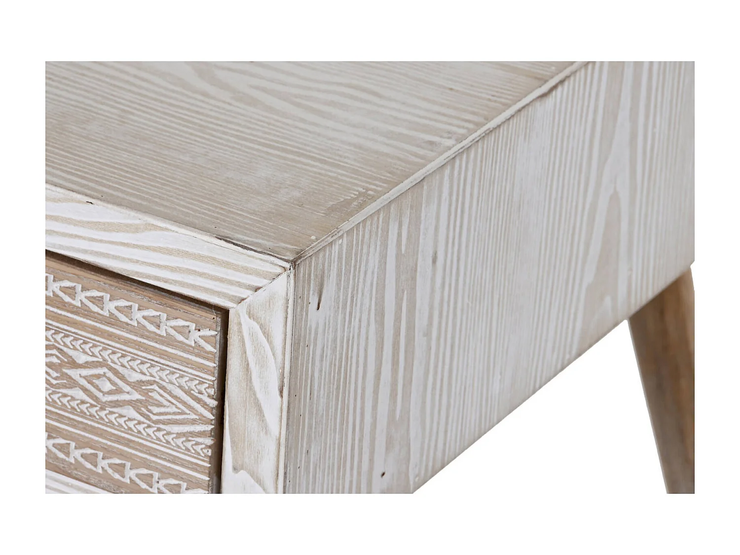 Table basse élégante blanche en coton épicéa