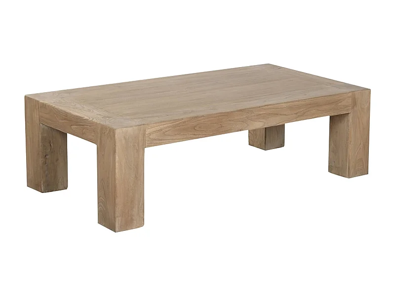 Table basse en bois massif olmo style minimaliste salon épuré