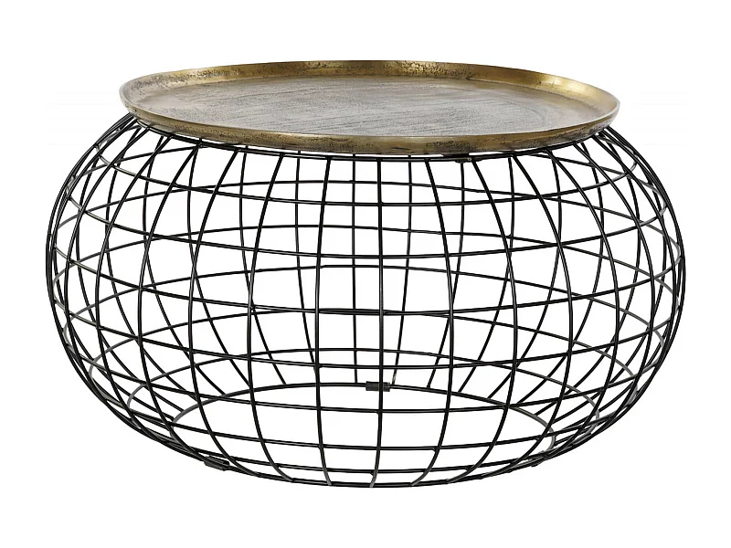 Table basse design dorée élégante et tendance