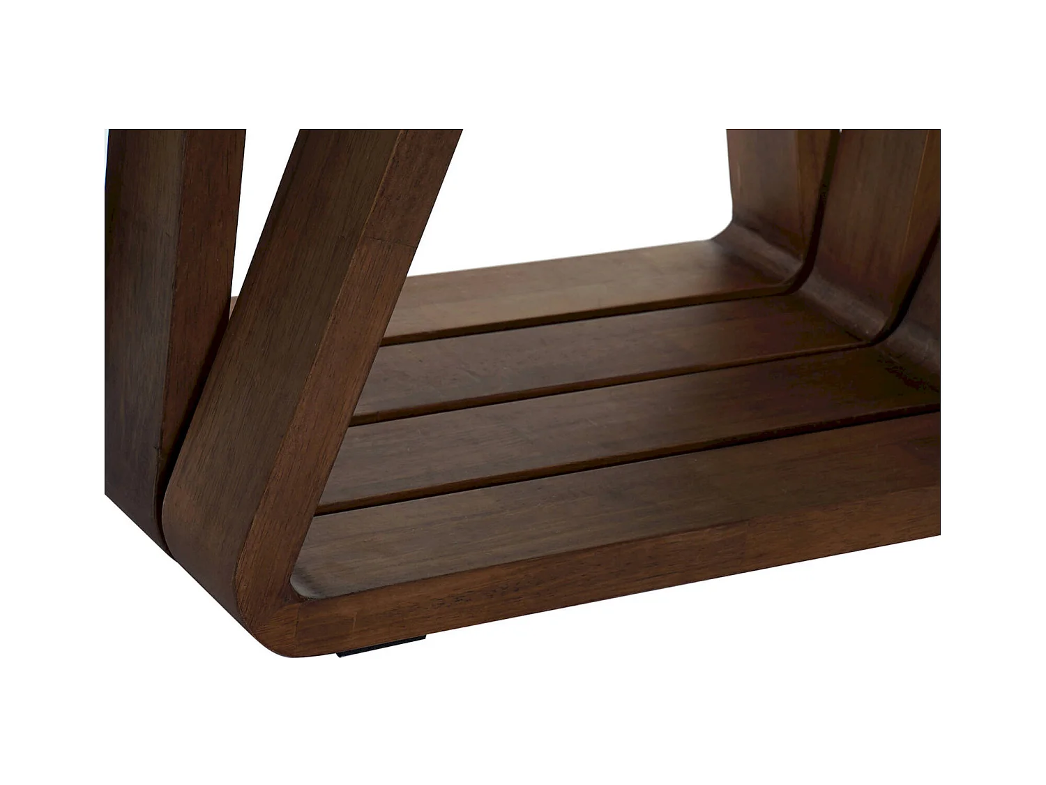 Table basse élégance en noyer et plateau verre