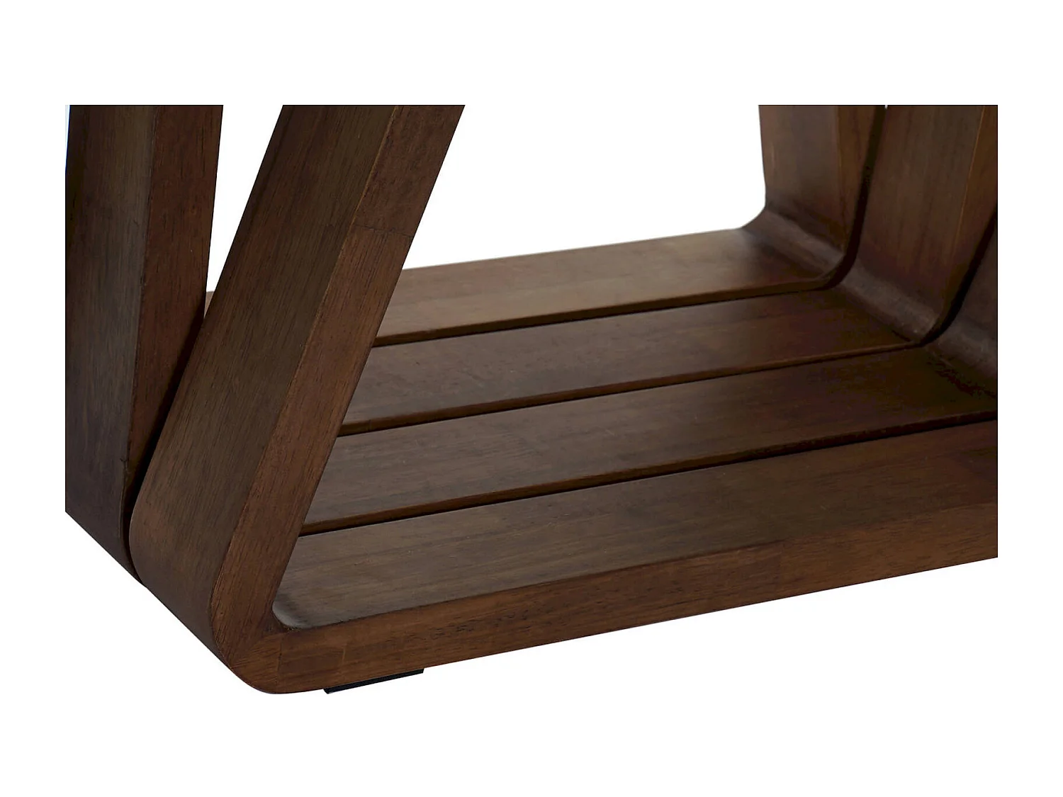 Table basse élégance en noyer et plateau verre