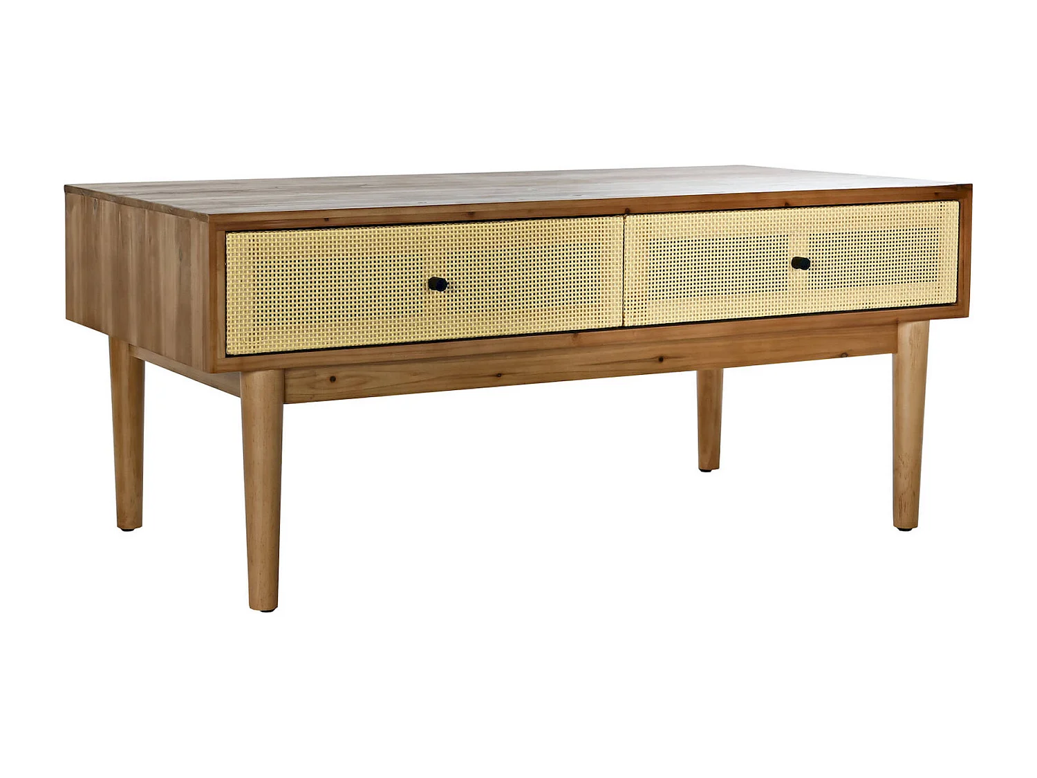 Table basse rotin marron élégance intemporelle