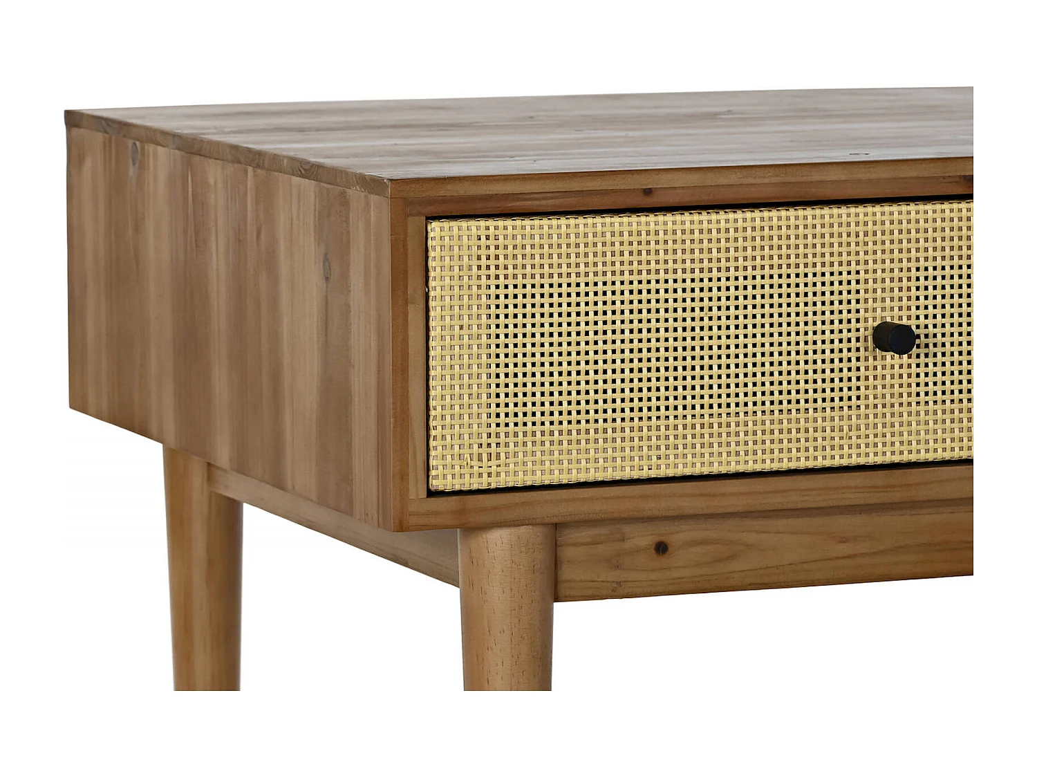 Table basse rotin marron élégance intemporelle