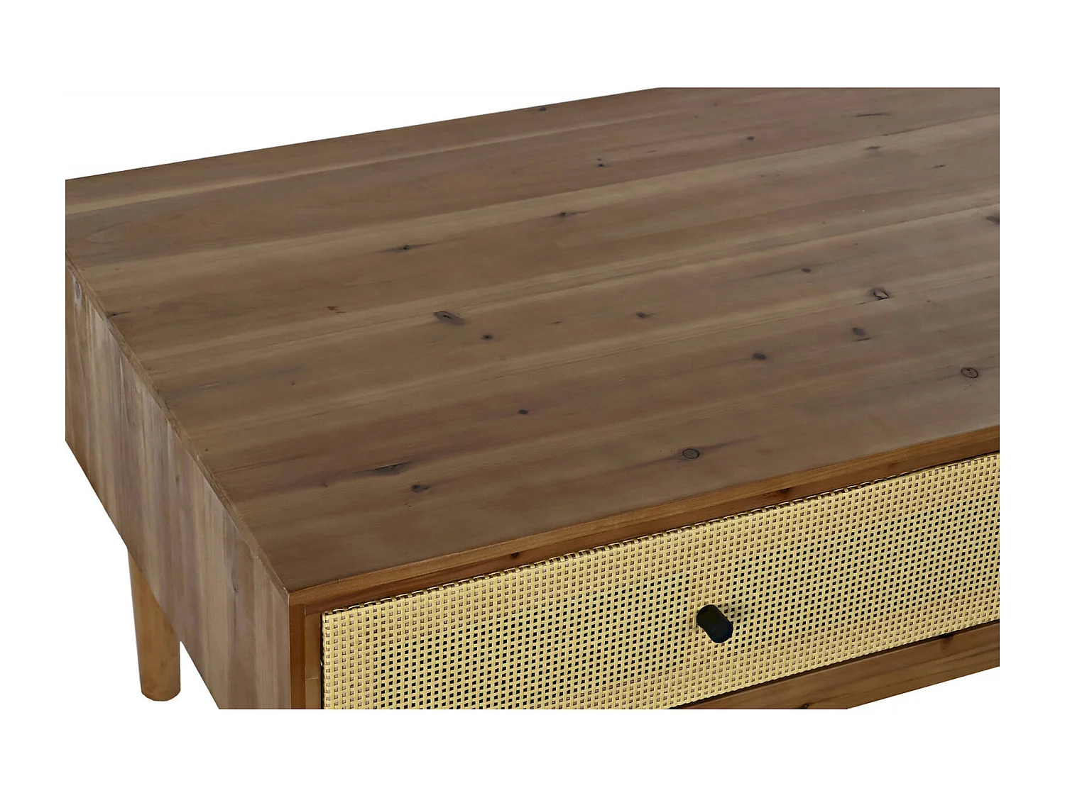 Table basse rotin marron élégance intemporelle