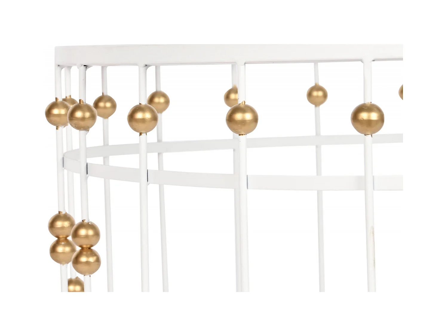 Table basse en verre et métal blanc doré pour salon chic