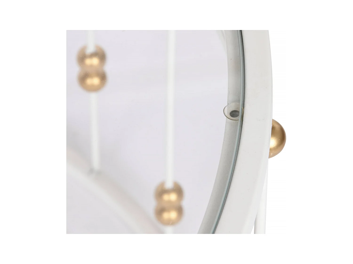 Table basse en verre et métal blanc doré pour salon chic