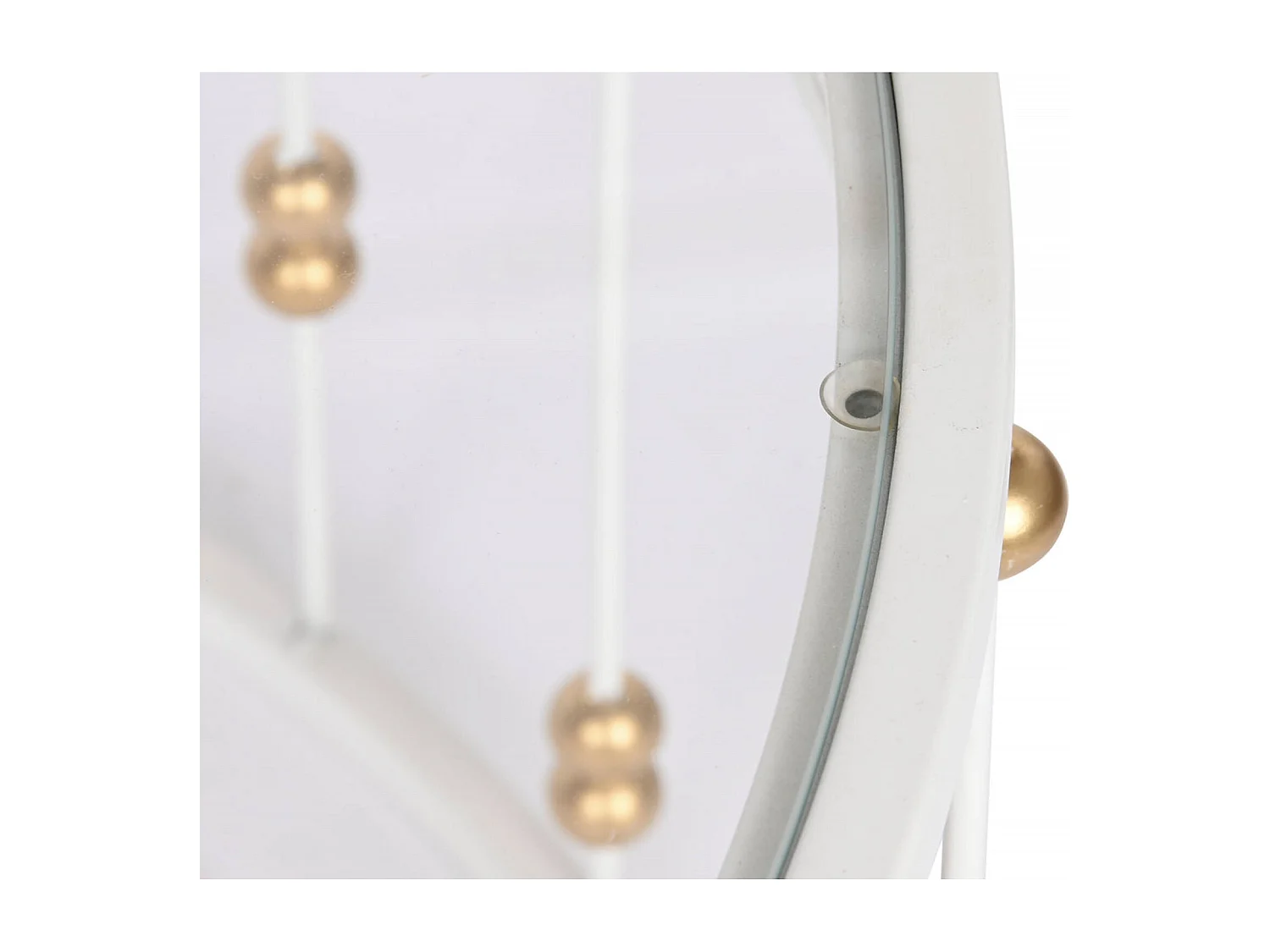 Table basse en verre et métal blanc doré pour salon chic