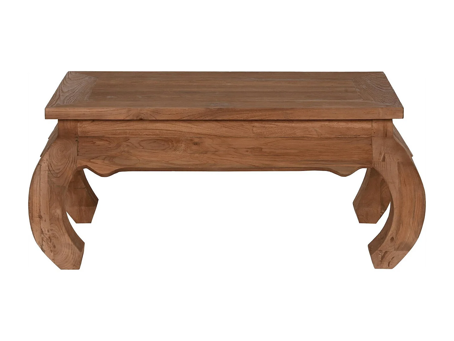 Table basse en teck recyclé pour intérieur cosy et élégant