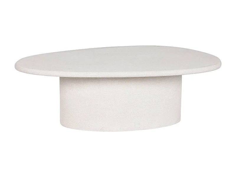 Table basse design épuré blanc mat pour salon moderne