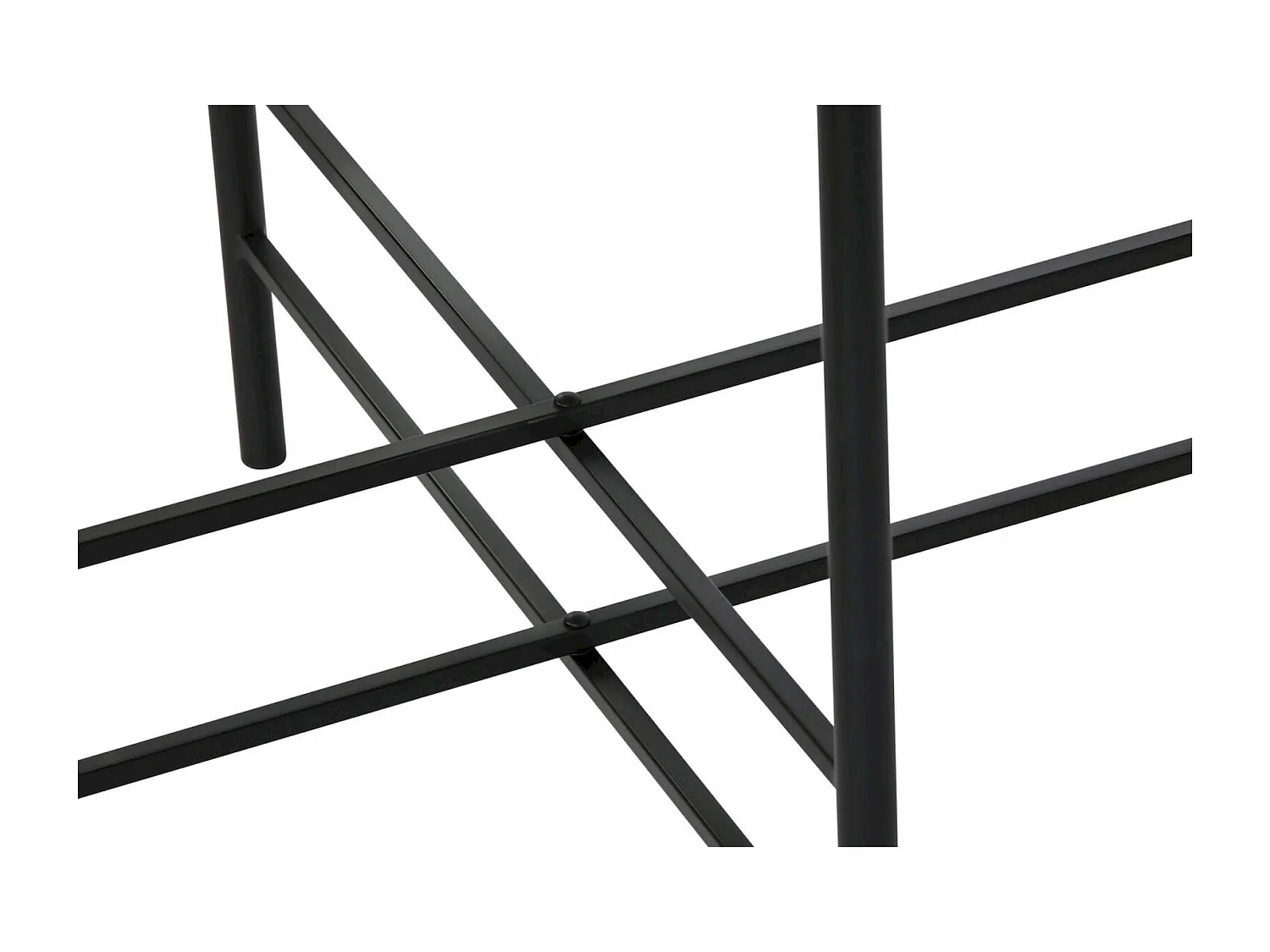 Table basse verre et bois noir pour salon chic