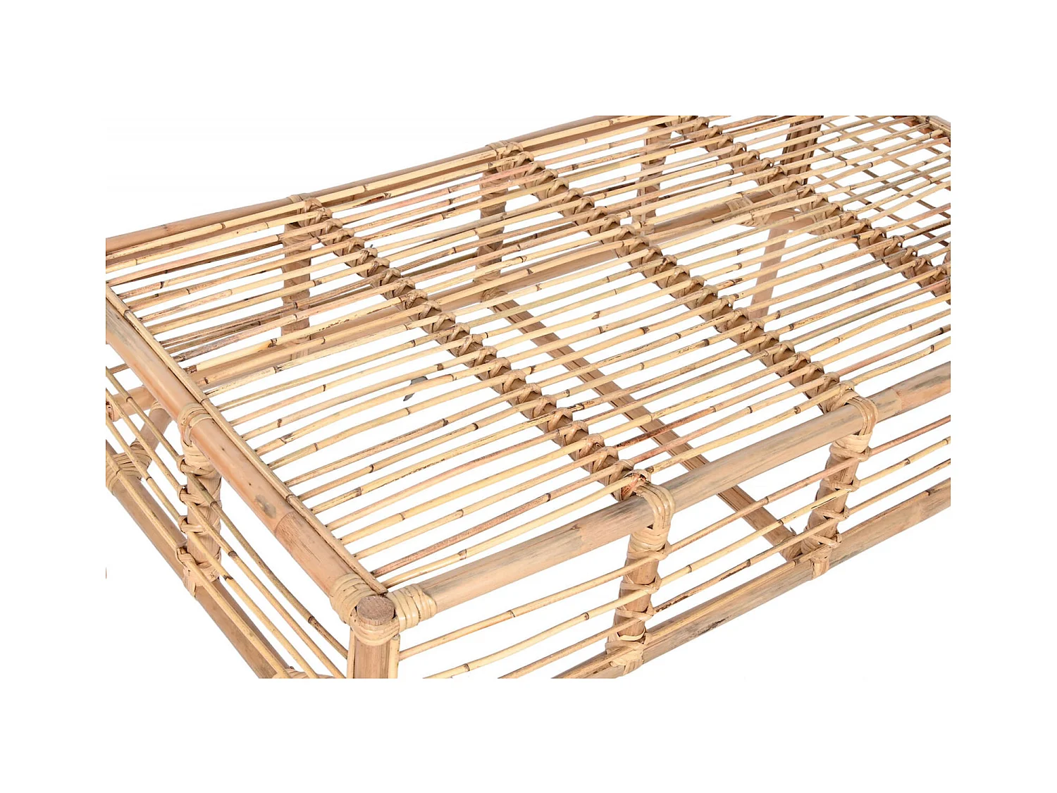 Table basse rotin naturel élégance pour salon cosy