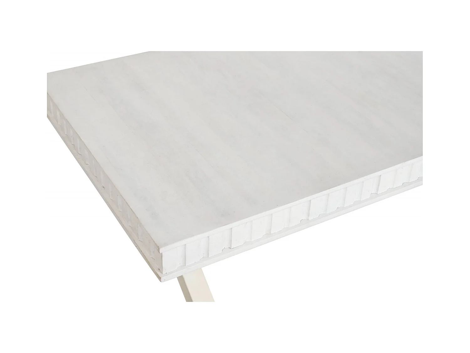 Table basse élégance mango blanc et métal design