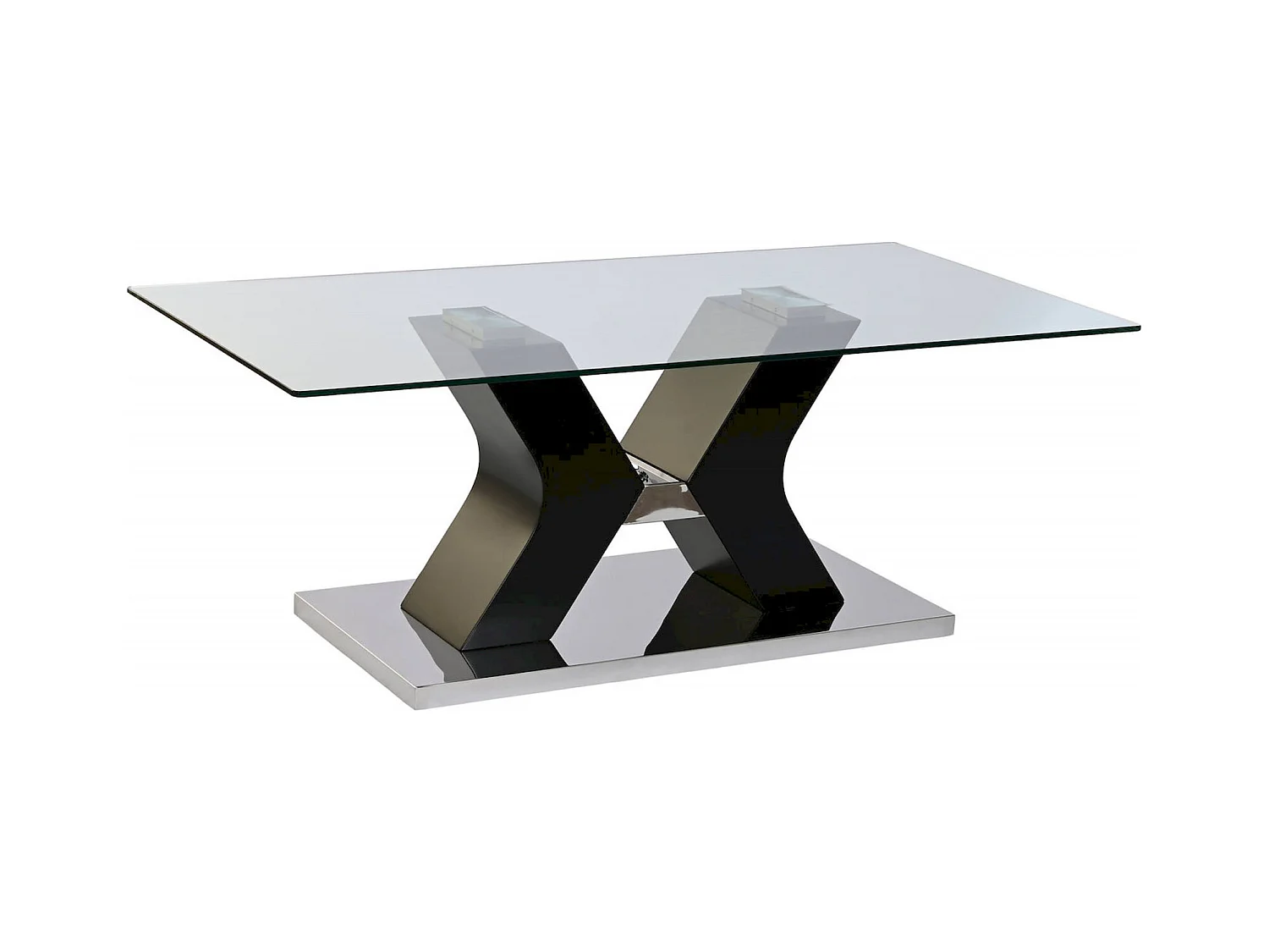 Table basse verre noir élégance moderne