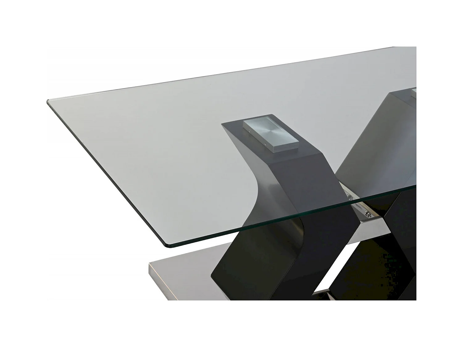 Table basse verre noir élégance moderne