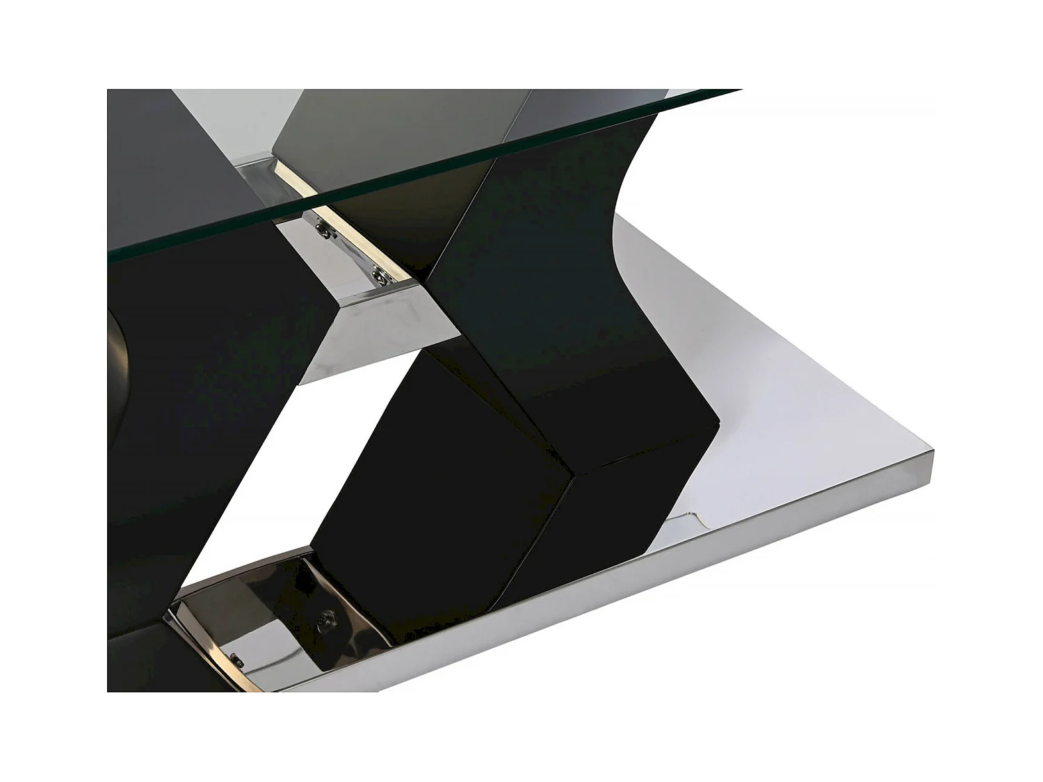 Table basse verre noir élégance moderne