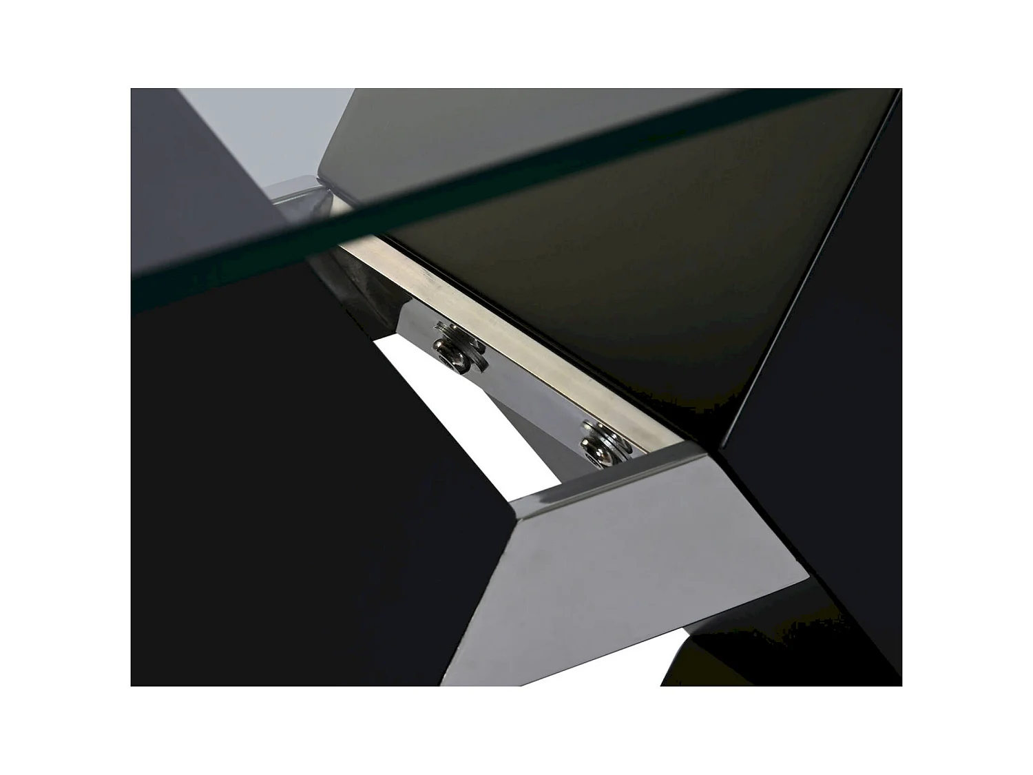 Table basse verre noir élégance moderne