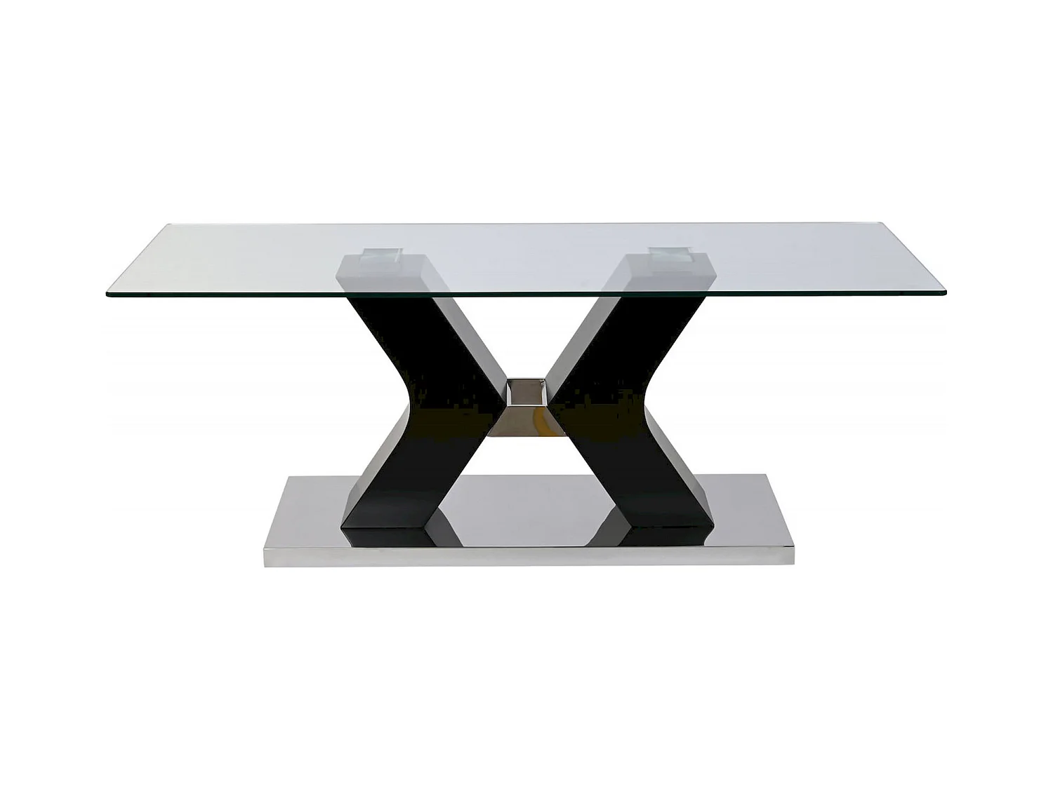 Table basse verre noir élégance moderne