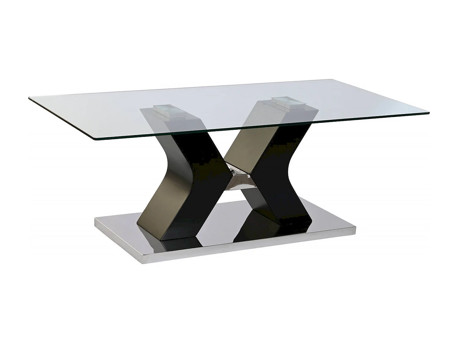 Table basse verre noir élégance moderne