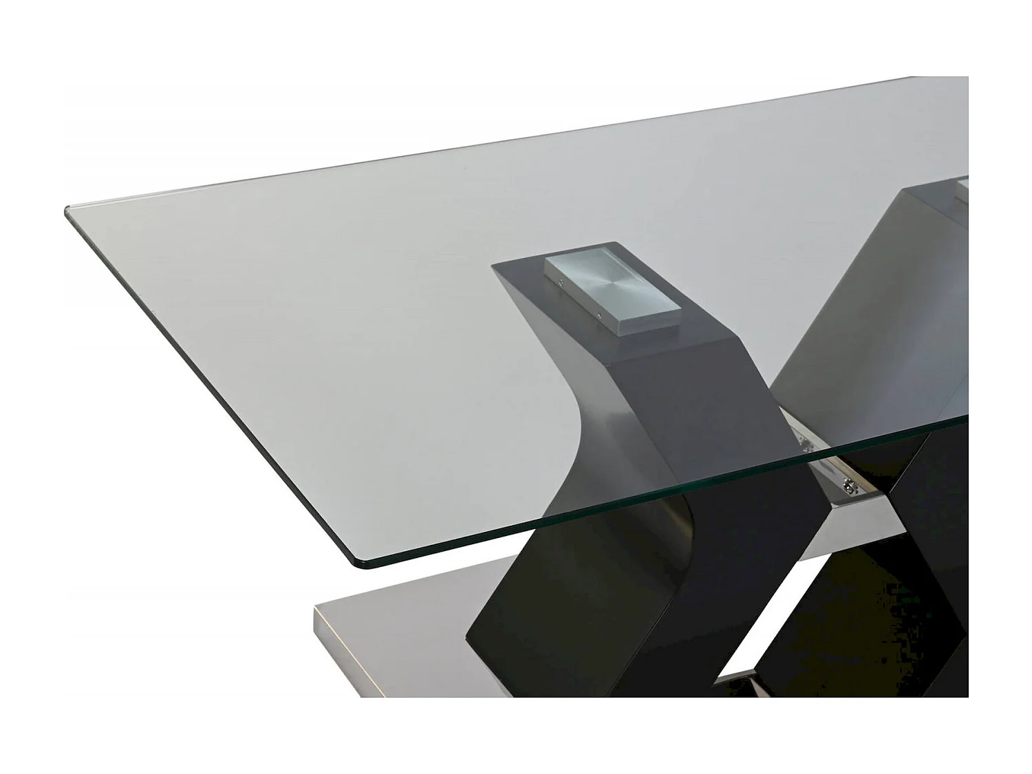 Table basse verre noir élégance moderne