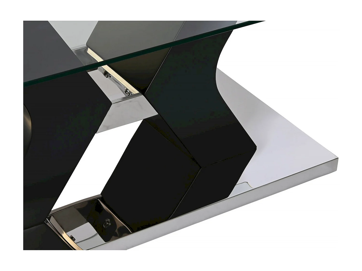 Table basse verre noir élégance moderne