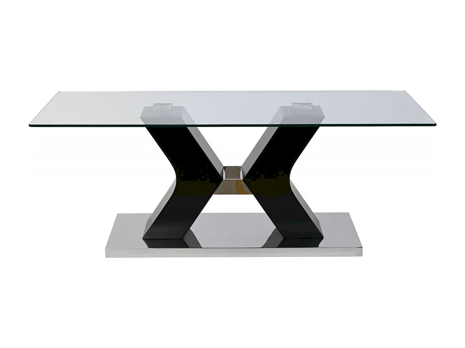 Table basse verre noir élégance moderne