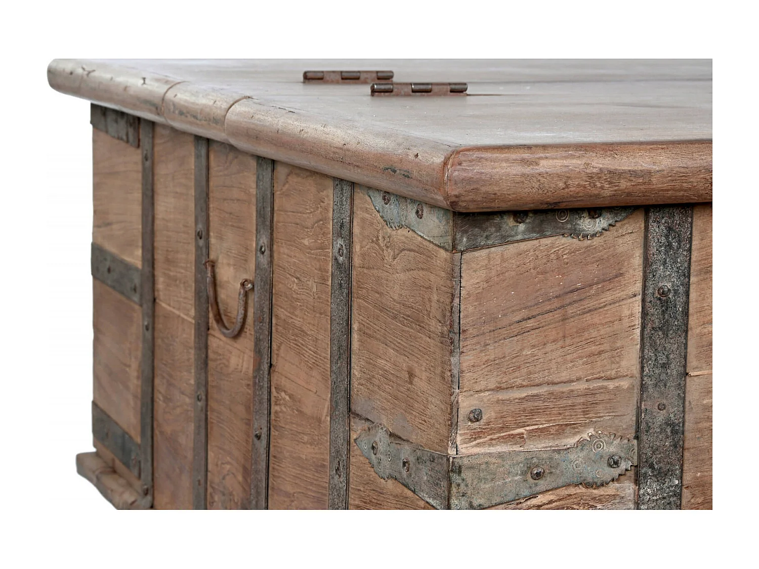 Table basse style rustique en teck massif naturel