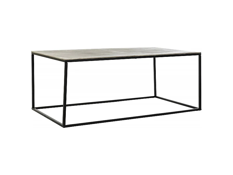 Table basse design élégante en métal gris et noir